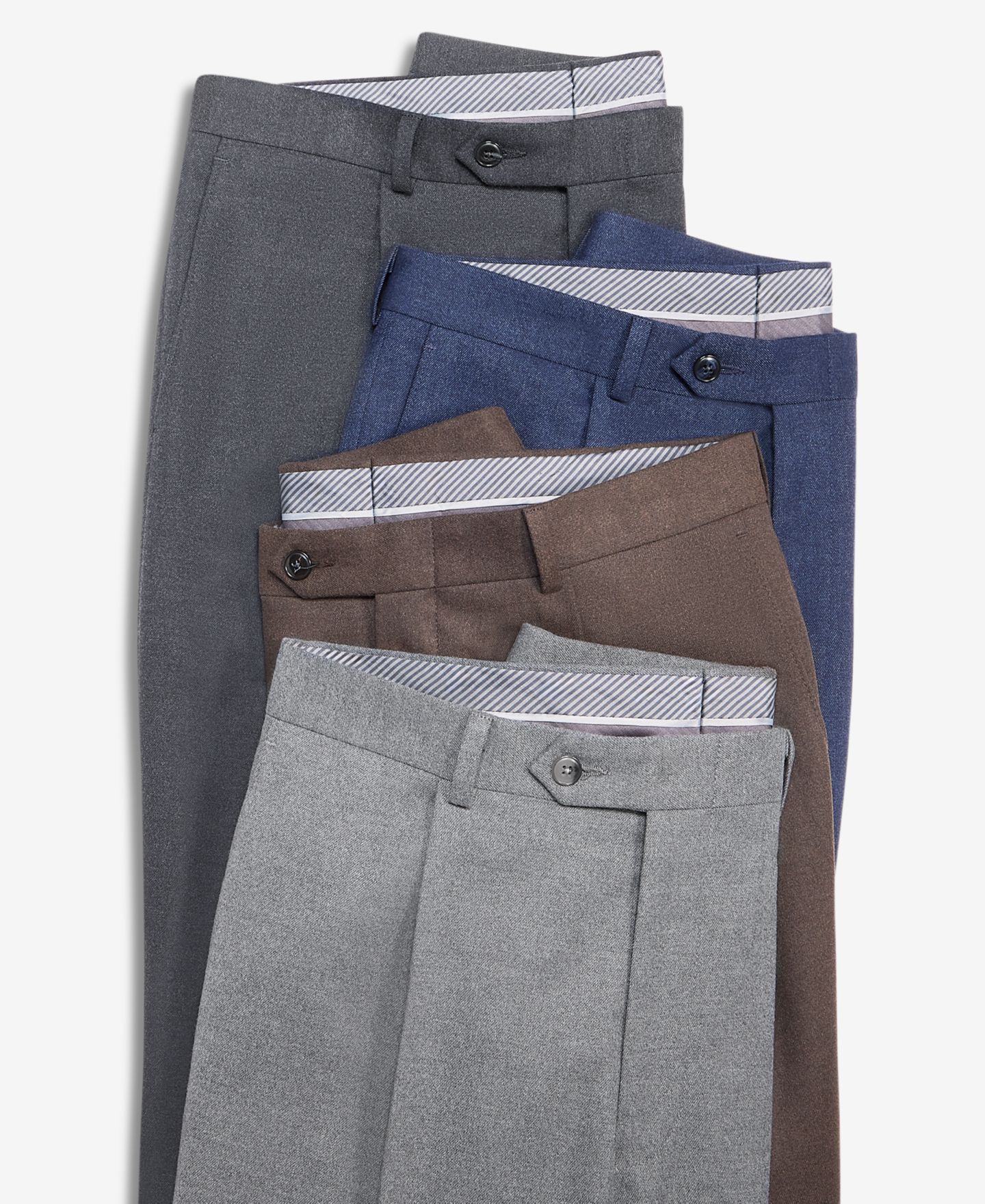 Мужские брюки Michael Kors Classic-Fit Flannel Solid, цвет: Угольный — фото 8