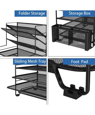 7 Tier Desk File Organizer Letter Tray Pen Holder Hanging Basket