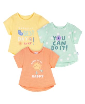 Baby Girls Short Sleeve T-Shirts, 3-Pack
