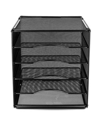Mesh Desk Organizer File Holder Paper Sorter 5 Slots