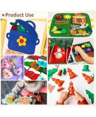 12 Rolls Soft Felt Fabric Sheets DIY Craft Sewing Nonwoven Patchwork Material