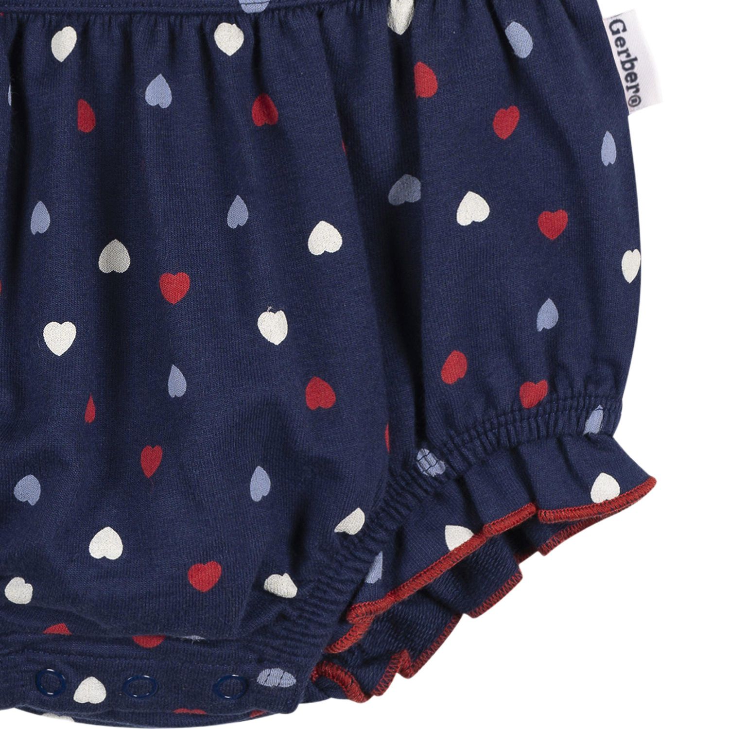 Baby Girls Ruffle Strap Bubble Romper.