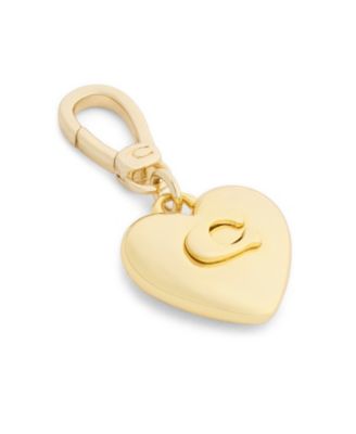 Gold Collectible Signature Sculpted C Heart Jewelry Charm