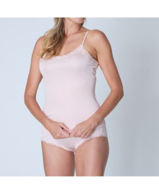 Women's Soft Silk Lace-Trim Camisole