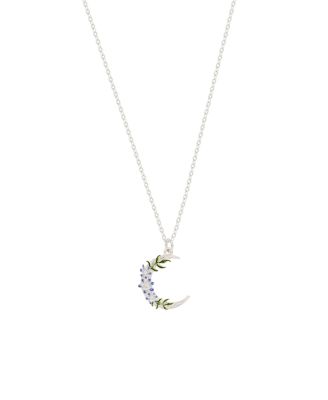 Nightshade Moon Silver Chain Necklace