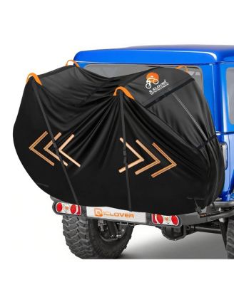 Waterproof Bike Rack Cover for Transport, Heavy Duty 600D Bicycle Cover for Hitch Rack – Fits 2 Bikes