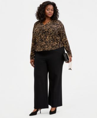 Plus Size High-Rise Pull-On Pants