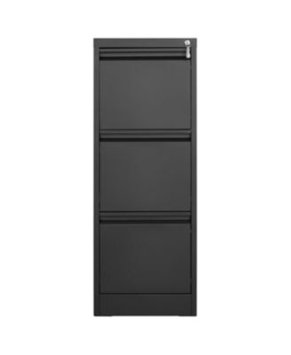 Metal Vertical Filing Cabinet with Lock and 3 Drawers