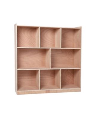 Mobile 8-Compartment Storage Cubby Cabinet for Classroom Organization