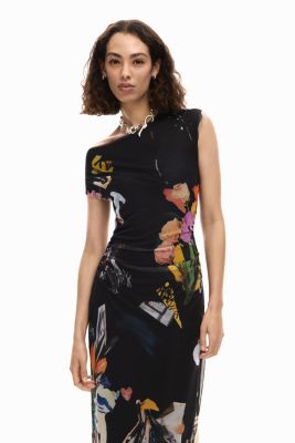 Women's Midi collage dress