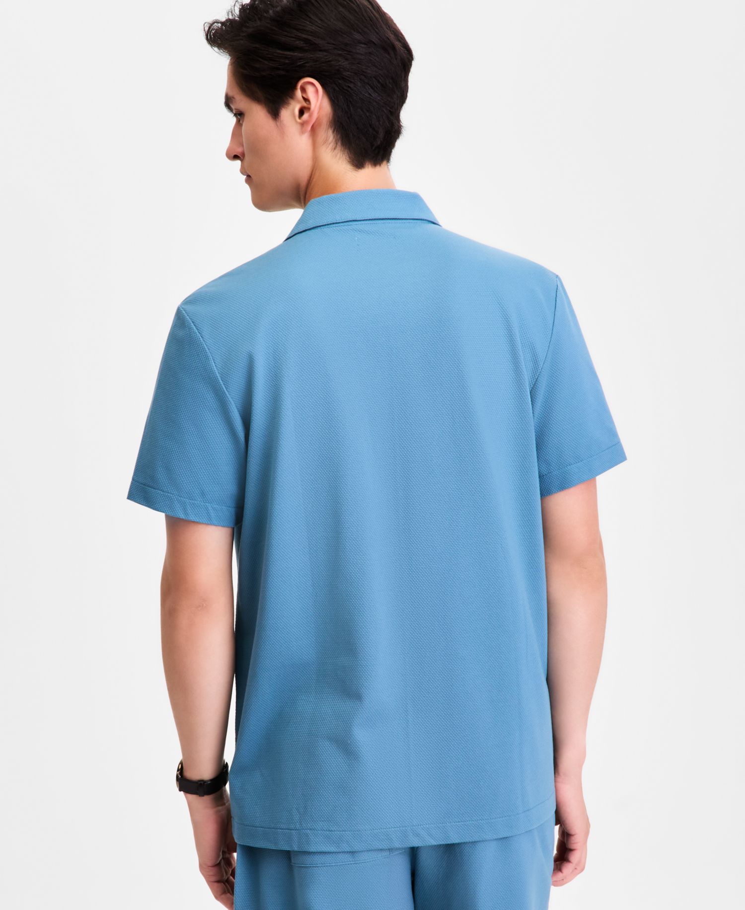 Men's Short-Sleeve Knit Camp Shirt, Macy's Exclusive