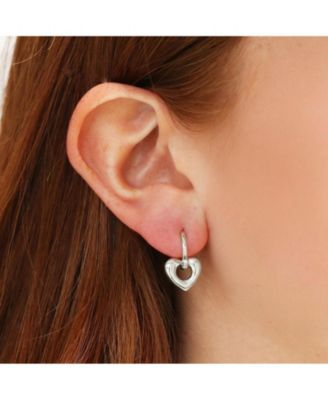 Heart Huggie Hoop Earrings
