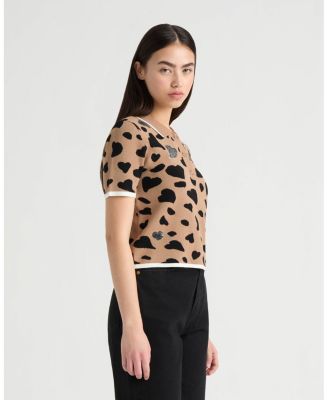 Women's Short Sleeve Polo Sweater