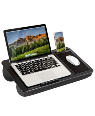 15.6" Home Office Lap Desk With Device Ledge Mouse Pad Phone Holder