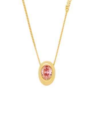 Oval Stone Pendant Necklace