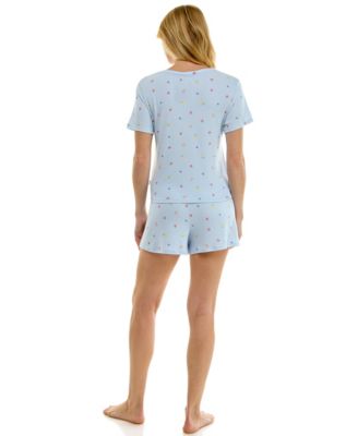 Women's Short-Sleeve T-Shirt and Pull-On Shorts, 2-Piece Set