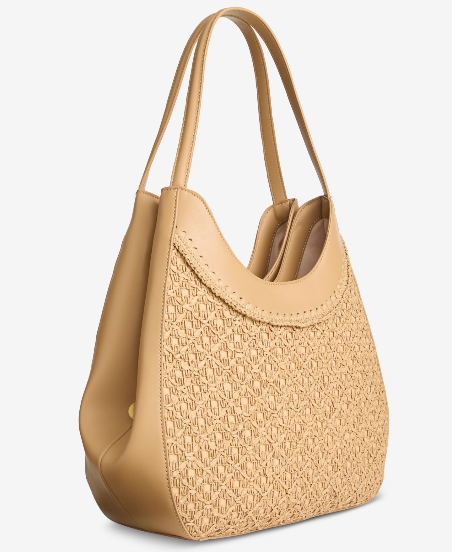 Женская сумка Style & Co Crochet Straw 4-Poster Tote, цвет: Натуральный — фото 3