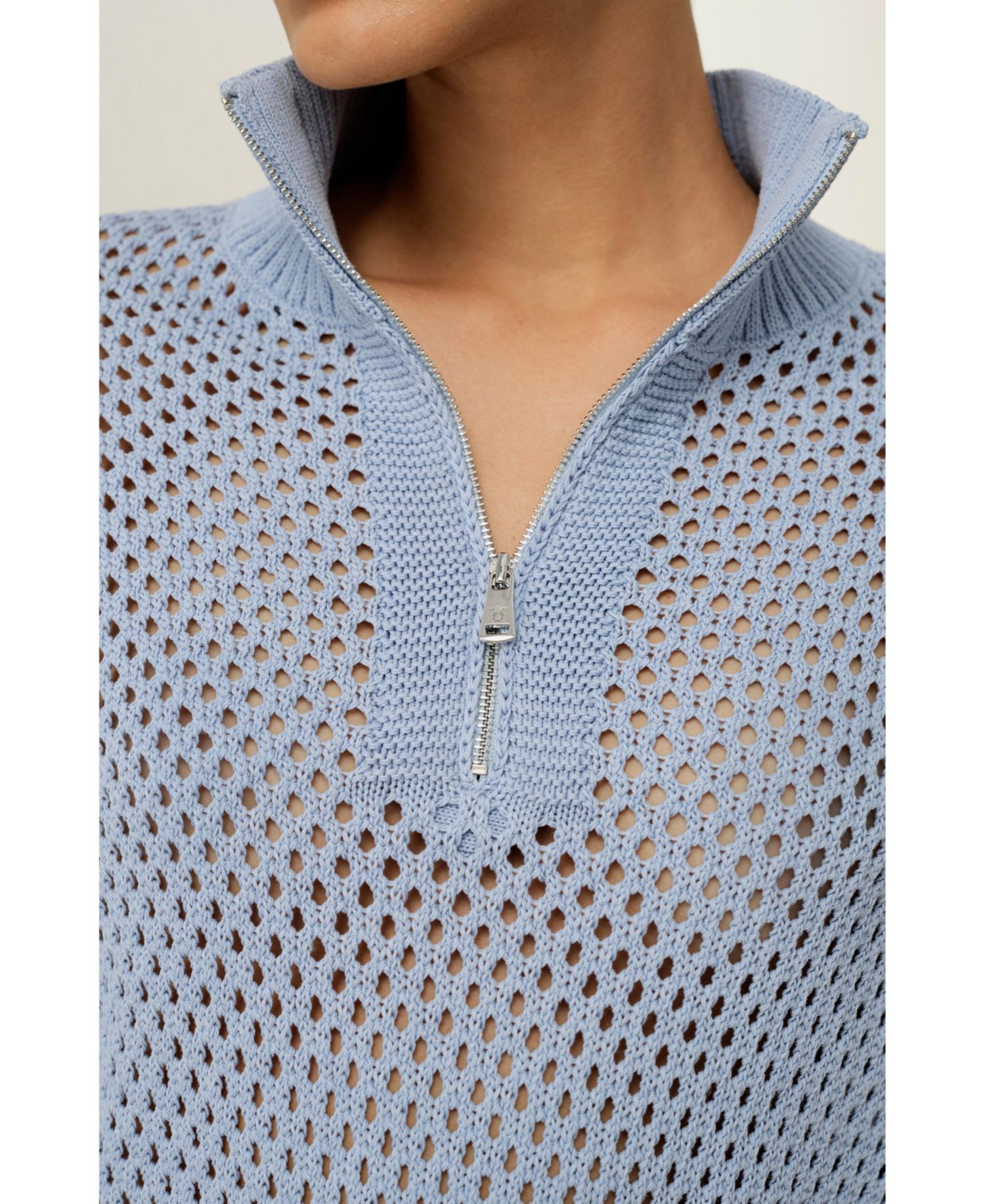 Women's Toscana Pointelle Knit Half-Zip Sweater