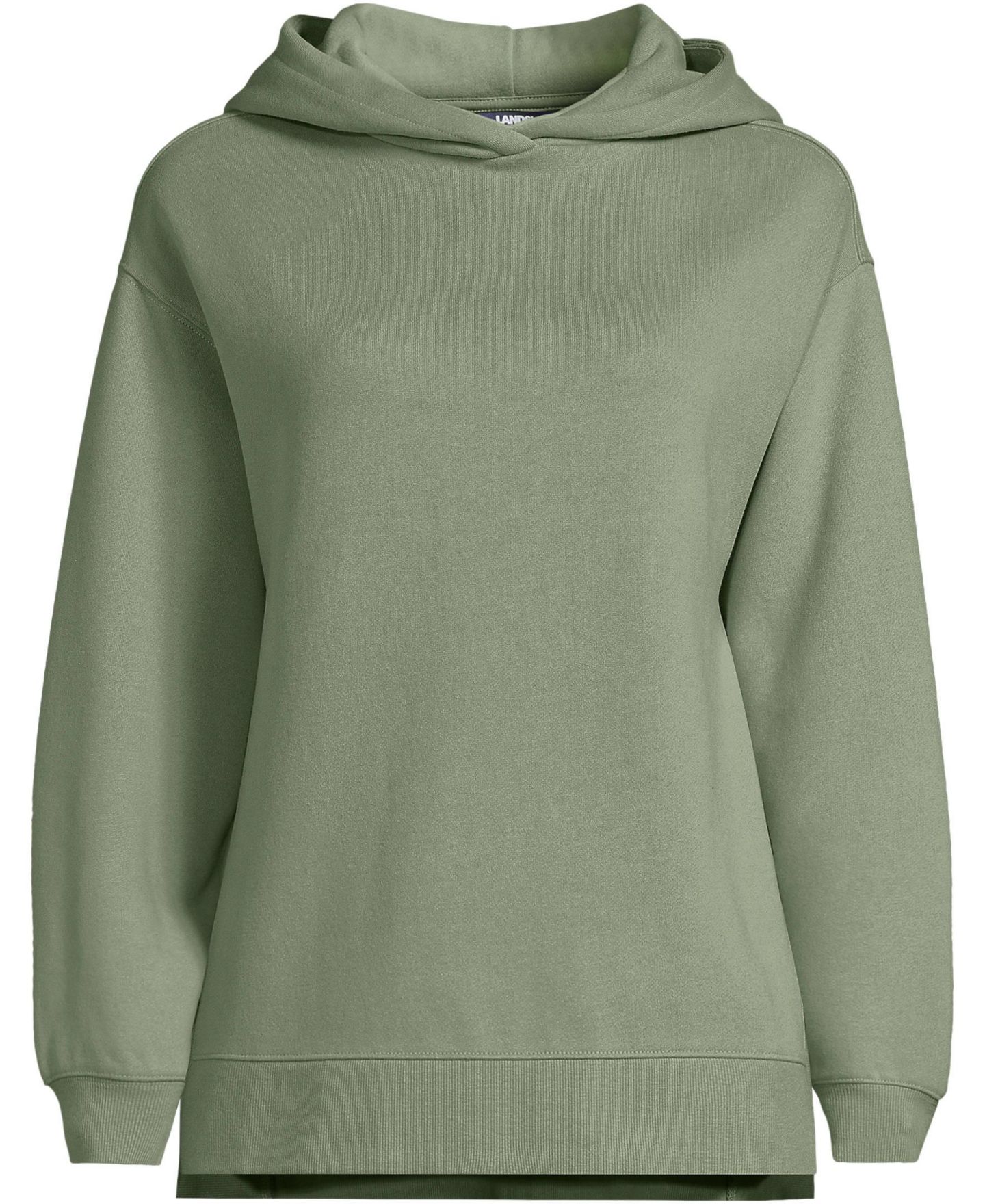 Женская туника-толстовка Lands' End Serious Sweats с капюшоном, больших размеров, цвет: Шалфейный — фото 3