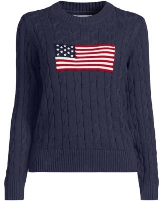 Women's American Flag Drifter Cable Sweater