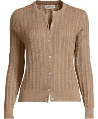Women's Cotton Pointelle Modern Cardigan Sweater
