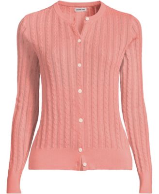 Women's Cotton Pointelle Modern Cardigan Sweater