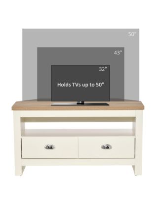 TV Up To 50" Entertainment Corner Organizer Sd Storage Cabinet