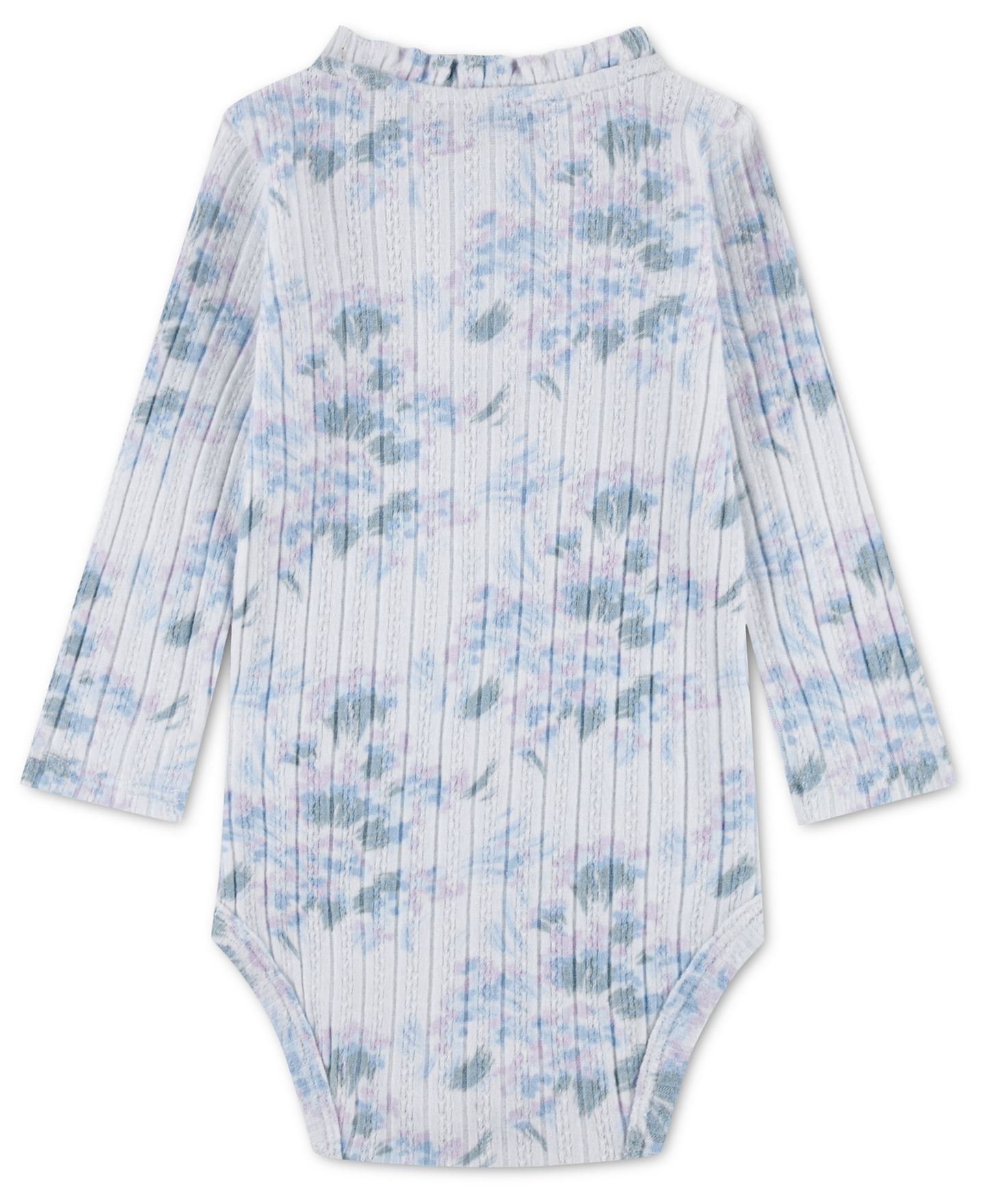 Боди Baby, длинный рукав, оборки — abercrombie kids, цвет: Синий с принтом — фото 2