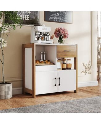 Kitchen Storage Cabinet with Drawer Pull Out Shelf and Doors