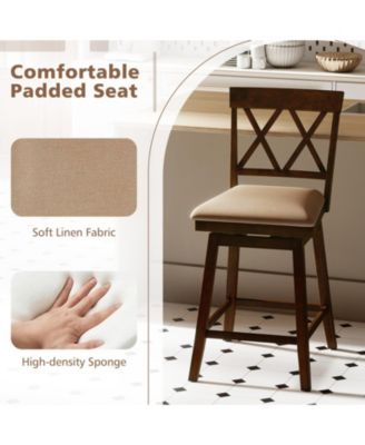 24 in Upholstered Counter Height Bar Stools Set of 2