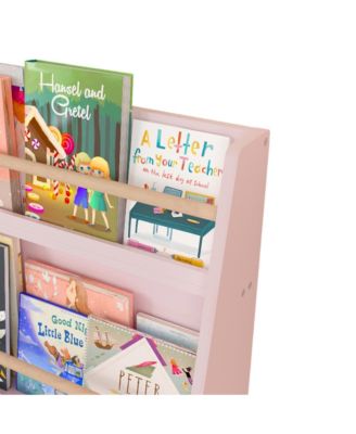 3-Tier Kids Book Rack Bedroom Playroom Classroom Organizer Pink