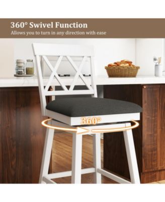 29 in Upholstered Counter Height Bar Stools Set of 2