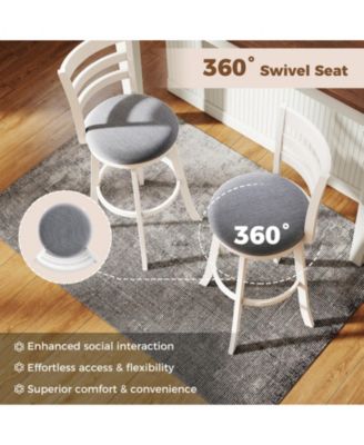 30.5 in Swivel Counter Height Bar Stools Set of 2