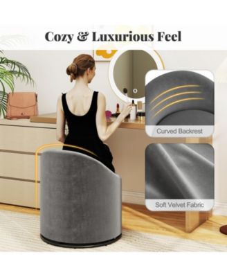 360-Degree Swivel Barrel Chair with Hidden Storage