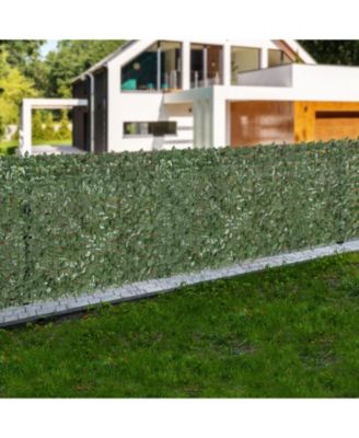 Ivy Privacy Fence, 96 x 72 in, Artificial Green Wall, Faux Hedges for Garden and Patio