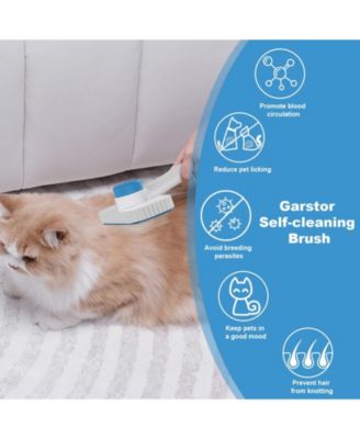 Cat Brush for Long Short Haired Cats Remove Loose Mats Rounded Pins Skin Friendly Easy Clean Grooming Tool