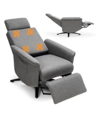 Swivel Massage Recliner Sofa with Adjustable Headrest