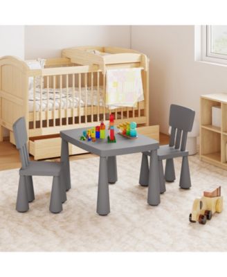 3 Pieces Multifunction Activity Kids Play Table and Chair Set