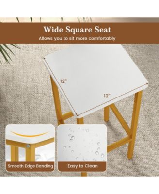 Counter Height Bar Stools Set of 4 with Wood Frame