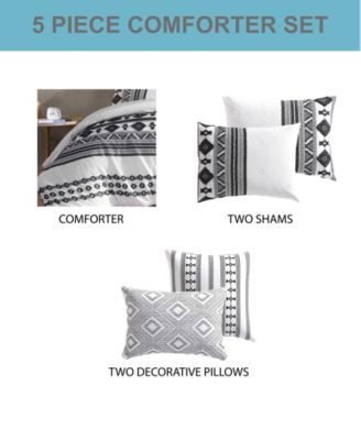Nichols Jacquard 5-Pc. Comforter Set, Queen