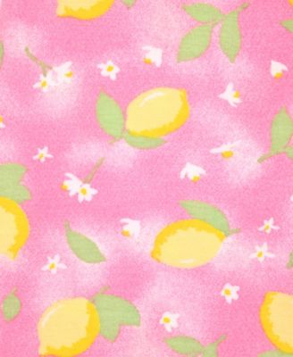 Toddler Girls' 12M-5T Round Neck Top and Printed Pants, 3-Piece Pajama Set