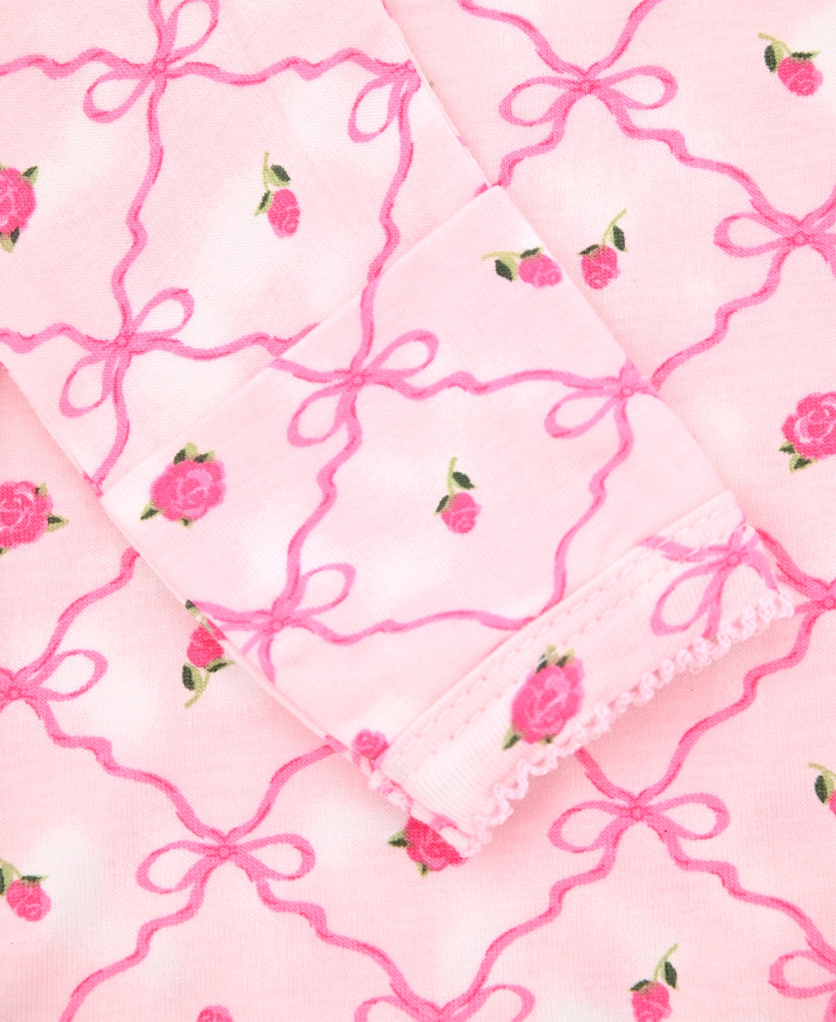 Max & Olivia Baby Girls' Printed Long-Sleeve Gown and Hat, 2-Piece Set