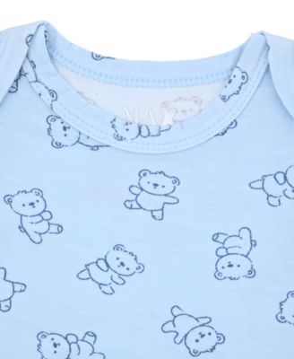 Baby Boys' Bear Long-Sleeve Gown and Hat, 2-Piece Set