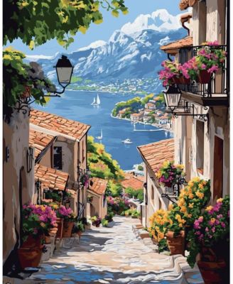 11CT Landscape Stamped Cross Stitch Kit Seaside Scenery Needlepoint Embroidery Pattern