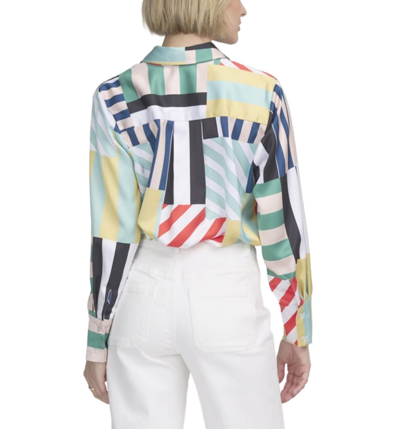 Женская рубашка ELLE Collection Long Sleeve, цвет: Разноцветный — фото 2