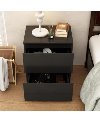 2-Drawer Nightstand, Bedside Table,Bedroom Dresser Chest