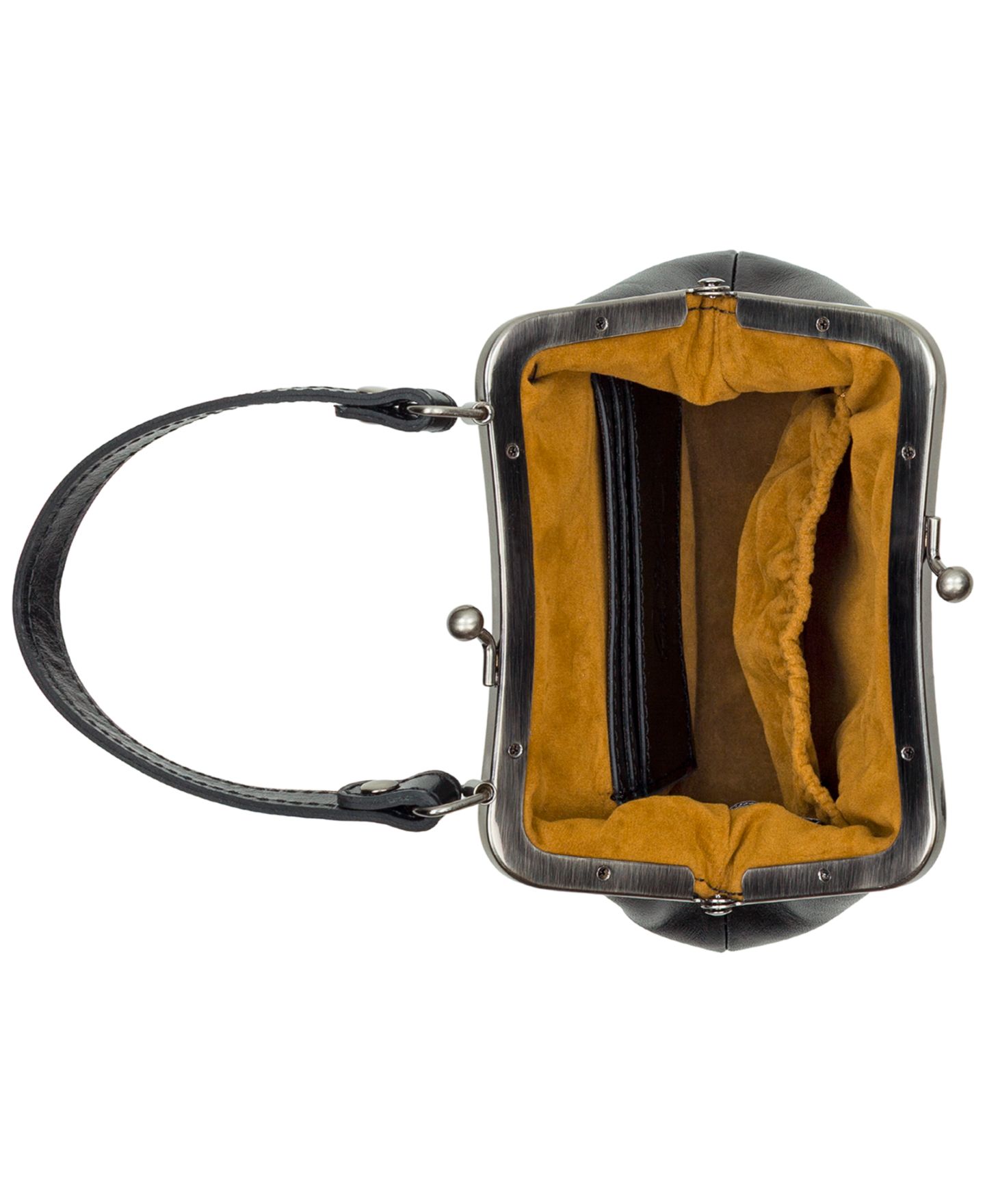 Женская сумка Patricia Nash Laureana Mini Leather Frame Crossbody, цвет: Чёрный — фото 4