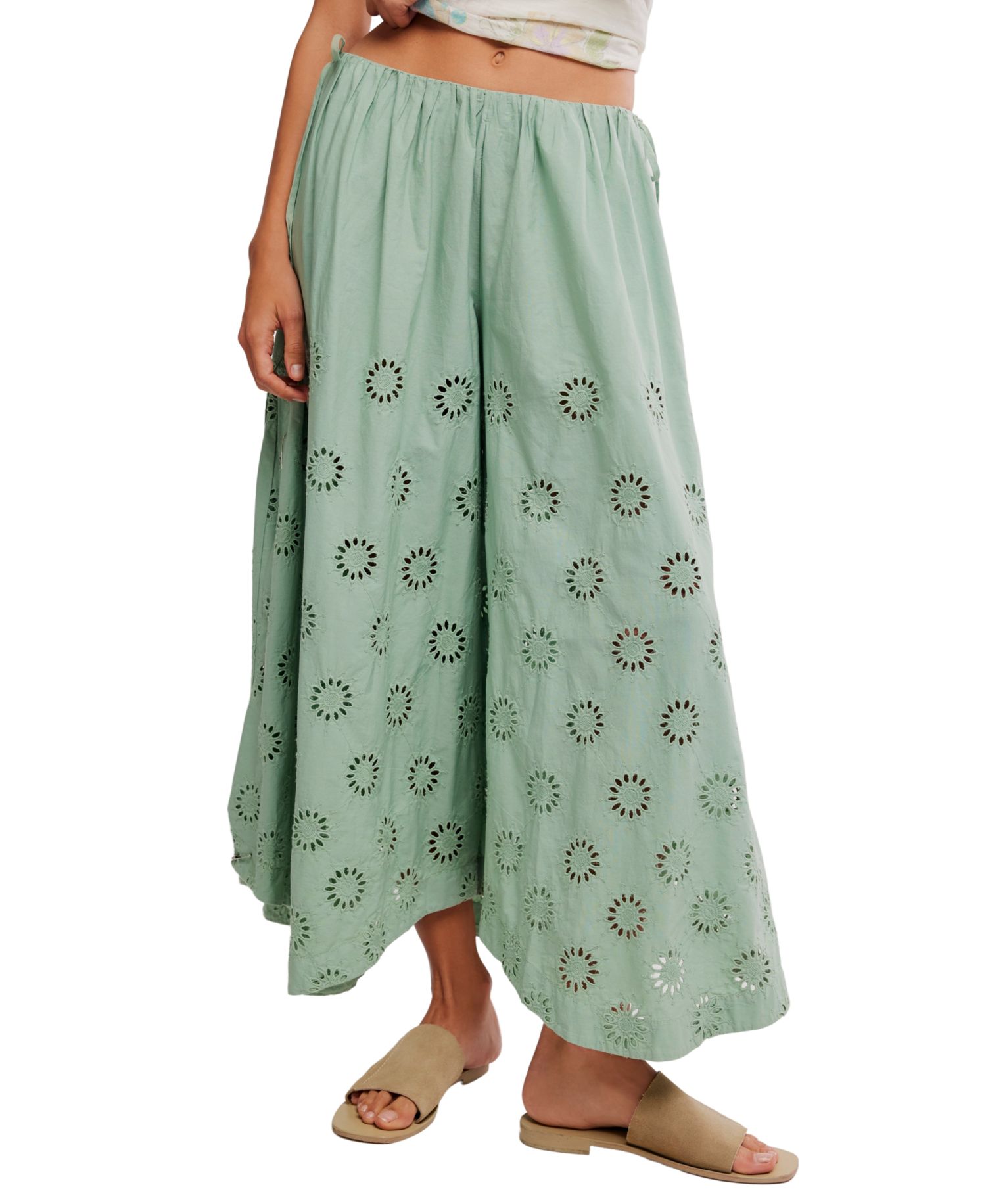 Women's Sweet Serenade Wide-Leg Cotton Pants