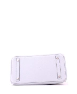 Birkin 30 Handbag Blue Clemence with Palladium Hardware