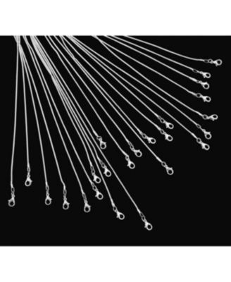 24pcs Snake Chain Necklace Lobster Clasp DIY Jewelry Making 18 Inch